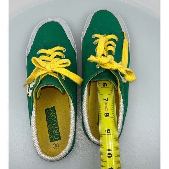 University of Oregon Green & Yellow No-back Sneaks Size Ladies 8 (M6) Go Ducks!! - Picture 6 of 11